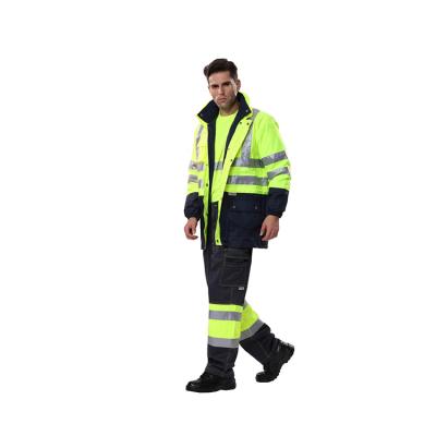 China Good Quality Water Proof Work Wear Low Temperature Workwear Uniforms Winter Safety Reflective Clothing for sale