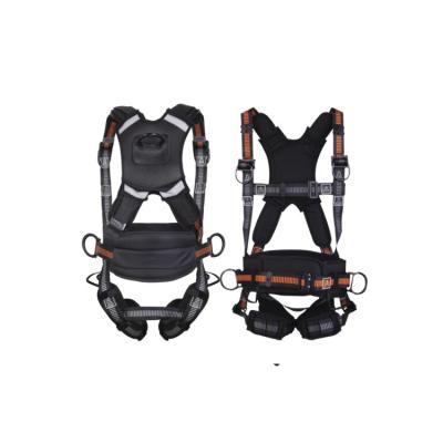 China Two color harness with positioning belt. Durable Using Outdoor Climbing Construction Rescue Fall Protection Safety Harness for sale