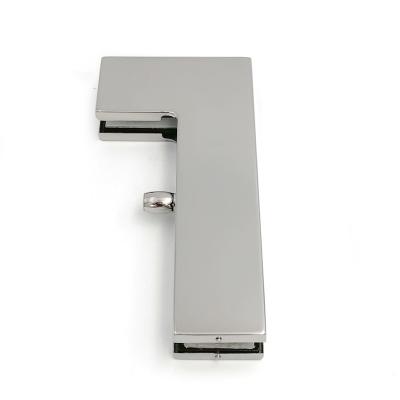 China Modern lower price patch fitting for 12mm tempered glass shower door mirror finished glass clip for sale