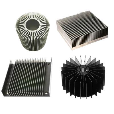 China Radiator CNC Machining Cut Anodizing Aluminum Alloy Electronic Enclosure Circular Heatsink for sale