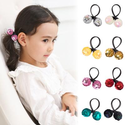 China Baby Hair Accessory Headwear Princess Cute Gift Children Glitter Ball Elastic Cloth Newborn Infant Eco-friendly Rope for sale