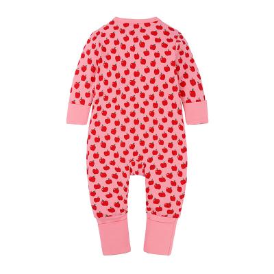 China Style Newborn Infant Zipper Romper Fashion Cotton Baby Pajamas Crawling Suit For Spring for sale