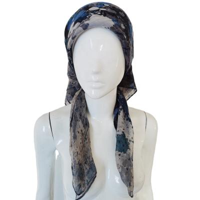 China Lightweight and comfortable style women's fashion tichel spring lady scarf graffiti squishy head wrap for sale