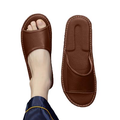 China Comfortable Genuine Leather Cowhide Slippers Soft Bottom Indoor Sandals Summer Men/Women Couples Slides Real for sale