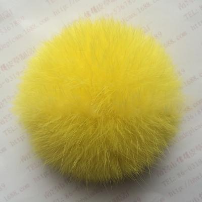 China Decoration for Bag Charm/Car Rabbit Fur Pom Pom Pompom Fashion Soft Fur Ball Decoration Real Key Chain 8cm for sale