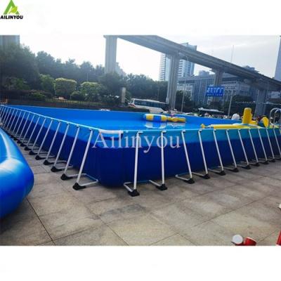 China Factory Supply  Metal Frame Rectangular Above Ground Water Storage Pool for water treatment for sale