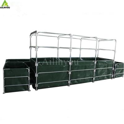 China Easy Installation PVC Fish Farming Tank with Stainless Frame for Shrimp and Catfish Farming for sale