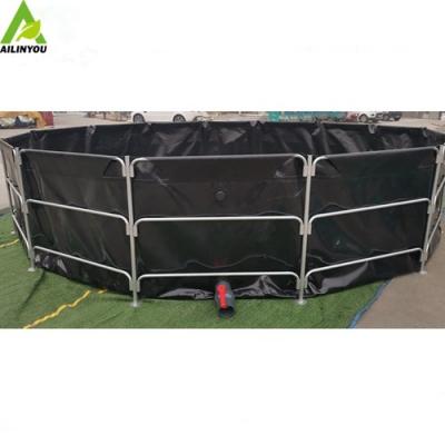 China Whosale Flexible PVC Tarpaulin  Pond Foldable Fish  Tank  200L ~500,000Liters for sale