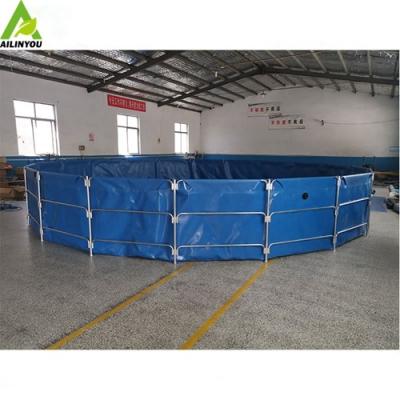 China Super Quality Pvc Tarpaulin Fish Tank Collapsible Fish Tank Tarpaulin Plastic Fish Farm Tank for sale