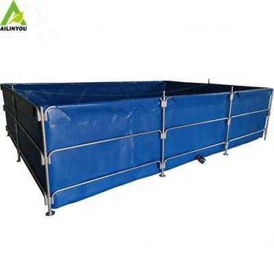 China China Manufacturer Waterproof  PVC Tarpaulin Biofloc Fish Tank Folding Tilapia Fish Farming Tank for sale