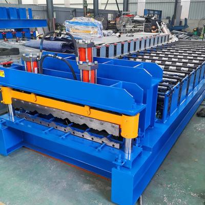 China Hotels Double Layer Glazed Tile Roll Forming Machine Metal Roofing Tile Making Machine for sale