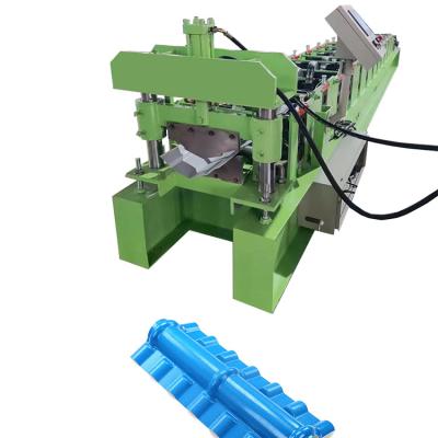 China Full Automatic Hotels Metal Roofing System Metal Ridge Roofing Making Roll Forming Machine for sale