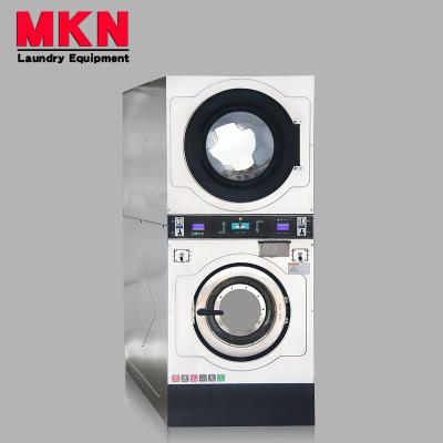 China High Quality All Steel Commercial Laundry Washing Machine Coin Operated Pile Washer And Dryer 880*917*2075mm for sale