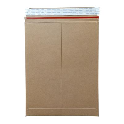 China Rigid Courier Packaging Brown Color Mailers Stay Flat Hard Cardboard Envelopes for sale