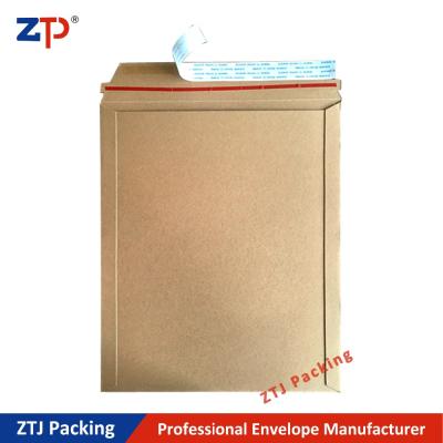 China 100% Recyclable Rigid A4 Size Brown Kraft Paper Envelopes Stay Flat Mailers for sale