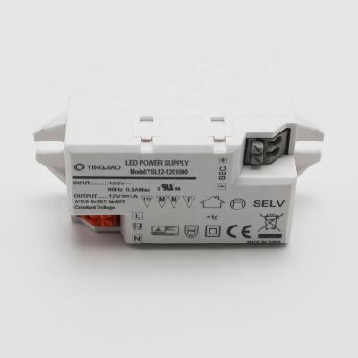 China LED Power Supply Input 100-240V AC 50/60Hz 6W 12V 24V Constant Voltage LED Triac Dimmable Driver With Plastic Housing YSL12 for sale