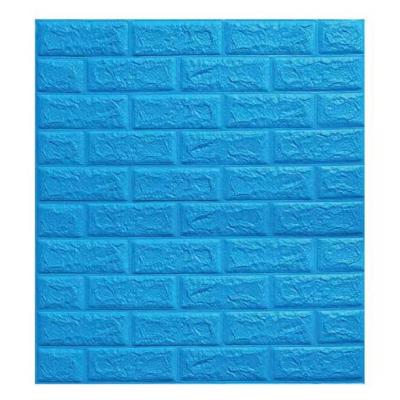 China Waterproof+ECO-Friendly 10pcs Package Stone Design Sky Color Adhesive Factory Make 3d Shape Wallpaper Wall Panels for sale