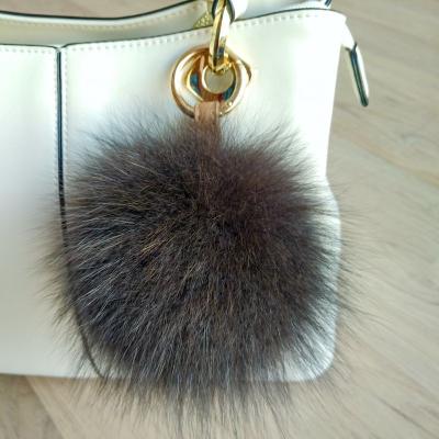 China Stylish And Comfortable Rabbit Fur Pendant Fur Tail Chain Key Chain for sale