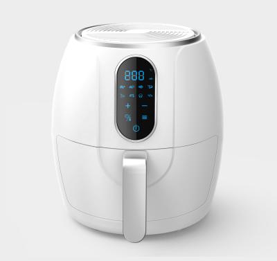 China High Quality Home Digital Display 4L Capacity Touch Screen Digital Easy Operation Pot Silver Black White Color Air Fryer Customized Cooker for sale