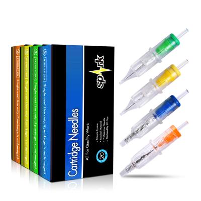 China 20pcs/boxes Permanent Disposable Universal Tattoo Needles 316 Stainless Steel Tattoo Needle Cartridge for sale