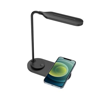 China Best Mobile Phone Desk Lamp With Foldable Wireless Charger LED Lamp10W Fast Charging Wireless Lamp for sale