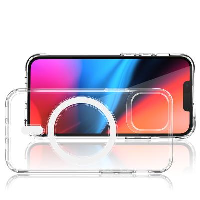 China Magnetic Clear Transparent Shockproof Phone Case For iPhone 13 Back Cover Case, For iPhone 13 Pro Max Magsafe Phone Case for sale