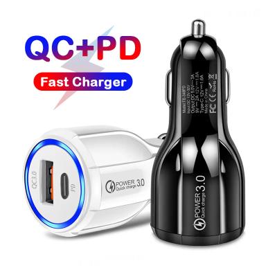 China Type C 3A Palladium 18W USB Car Mobile Phone USB Charger Bestselling Fast Charging Fast Charging Mobile Charger for sale