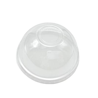 China Low Temperature Dome Lid Performance 92mm Custom Coffee Cup With Lid Disposable PET Cold Drink Cup Lid for sale