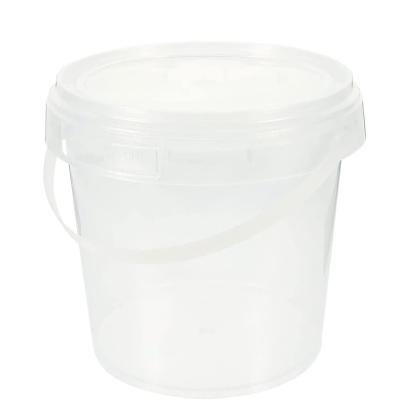 China High Quality Recyclable Goods Custom Logo Packaging Disposable Fruit Salad Cup Plastic Bucket With Lid for sale