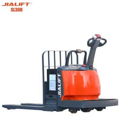 China 3 Ton Stand-On Electric Pallet Truck Rated Traction Lift Height 233mm for sale