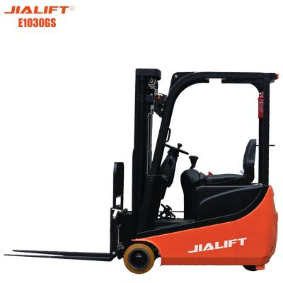 China Three Wheel Seated On Electric Pallet Stacker Truck Jack 1000kg for sale