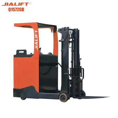 China 7200mm Lifting Height Electric Reach Forklift Walkie Standing On 1500kg for sale