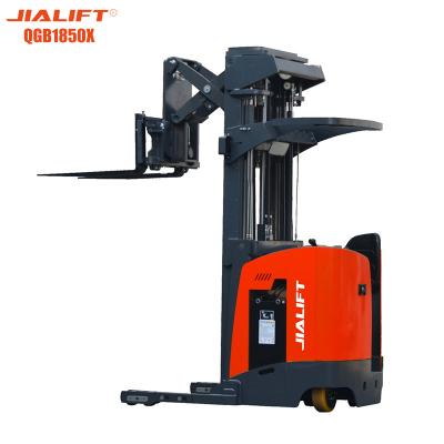 China Forklift Electric Reach Truck Retractable Forks Seated On 1800kg Lifting 5000mm for sale