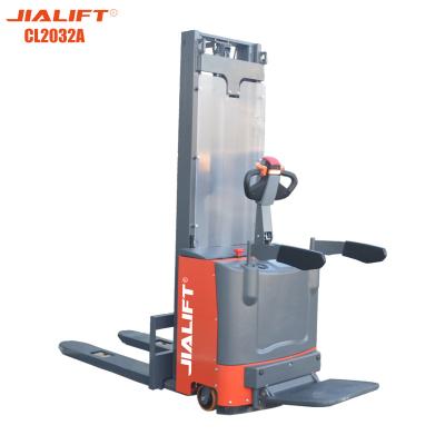 China High Lift Full Electric Stacker Machine Rated Traction Weight 2000 kgs Lifting 3200mm for sale