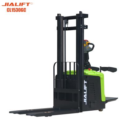 China 1500kg Electric Double Lifting Stacker Lifting Height 3030mm Industrial Power Stacker for sale