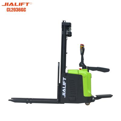 China Powered Stacker Truck Rated Traction Weight 2000kg Lifting Height 3630mm for sale