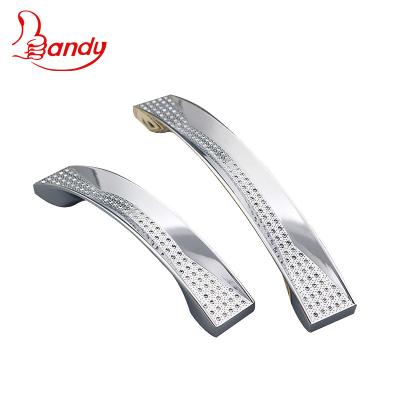 China Modern low price nice beauty high quality zinc alloy zamak middle concave with doc. like river furniture cabinet dresser handles for sale