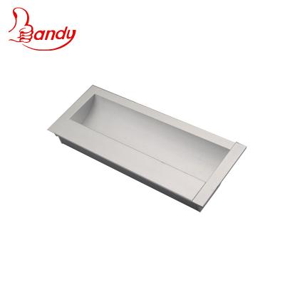 China Customized size modern aluminum zinc alloy extrusion profile zamak concealed sideboard cupboard built-in wardrobe handles pull for sale