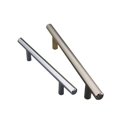 China Customized Modern Stainless Steel Hollow T Bar Handle Diameter 10mm Height Length In Bsn CP Gold Finishing Color Cabinet Cupboard Handle for sale