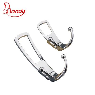 China Zinc Zamak Zamak Metal CP Color SN Color Coat Double Hook Clothes Living Room Bedroom Wardrobe High Quality Casting Hanging Hook Hanger for sale