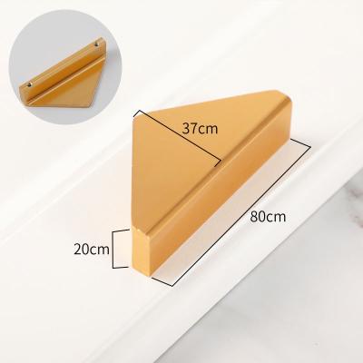 China Modern Luxury Style Modern CNC Aluminum Cabinet Handles Triangle Drawer Knob Black/White/Golden Knobs Furniture Color Customized for sale