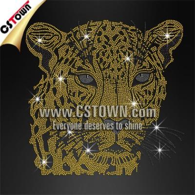 China Wholesale hotfix rhinestone rhinestone hotfix fashion leopard flatback gold hot fix for sale