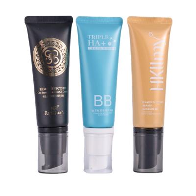 China Plastic Packaging Tube 45ml Customized Cosmetic Soft Pump Tube Packaging Airless Squeeze Tube For bb Cream Skin Care Water Skin Squeeze Tube for sale