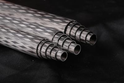 China 2.5mm 3.0mm Spaced Carbon Fiber Telescopic Pole For Window Cleaning for sale