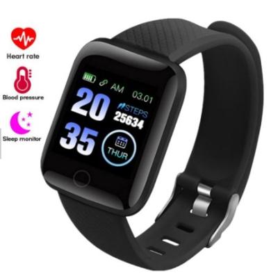 China 1.44inch Touch Screen Smart Watch 116 Plus Sport Wristband Fitness Watch Tracker Smart Heart Rate Blood Pressure for sale