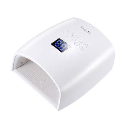 China Custom Rechargeable Large Capacity Battery Logo 7800mAh 48W LED Wireless Tables Gel Nail Polish Art Dryer Manicure UV Curing Lamp for sale