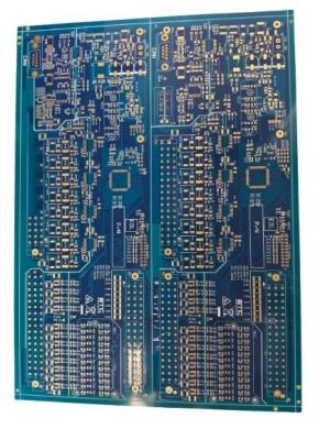 China 4-Layer Computer Motherboard High Frequency Mixed Pressure PCB Blue Oil Board for sale