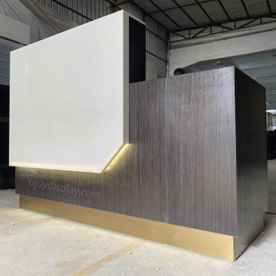 China Luxury / Modern Checkout Counter For Jewelry Store , Customized Service Counter Front Desk For Retail Store for sale