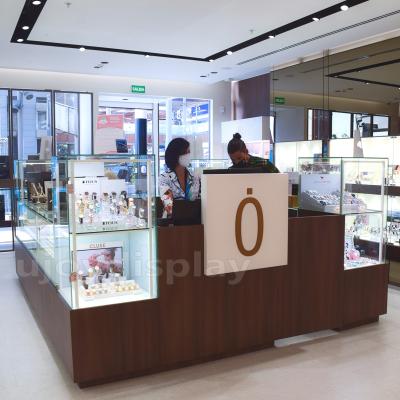 China Luxury Modern Wood Veneer Mall Kiosk Watch Kiosk Customized Watch Mall Kiosk for Watches for sale