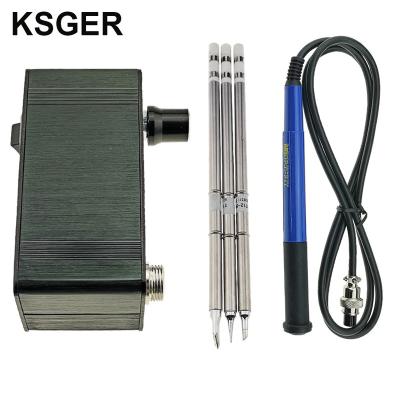 China Repair Tools KSGER STM32 V2.1S T12 Mini T12 Iron Station Tips OLED DIY FX9501 Handle Tool Aluminum Alloy Case Fast Heating for sale